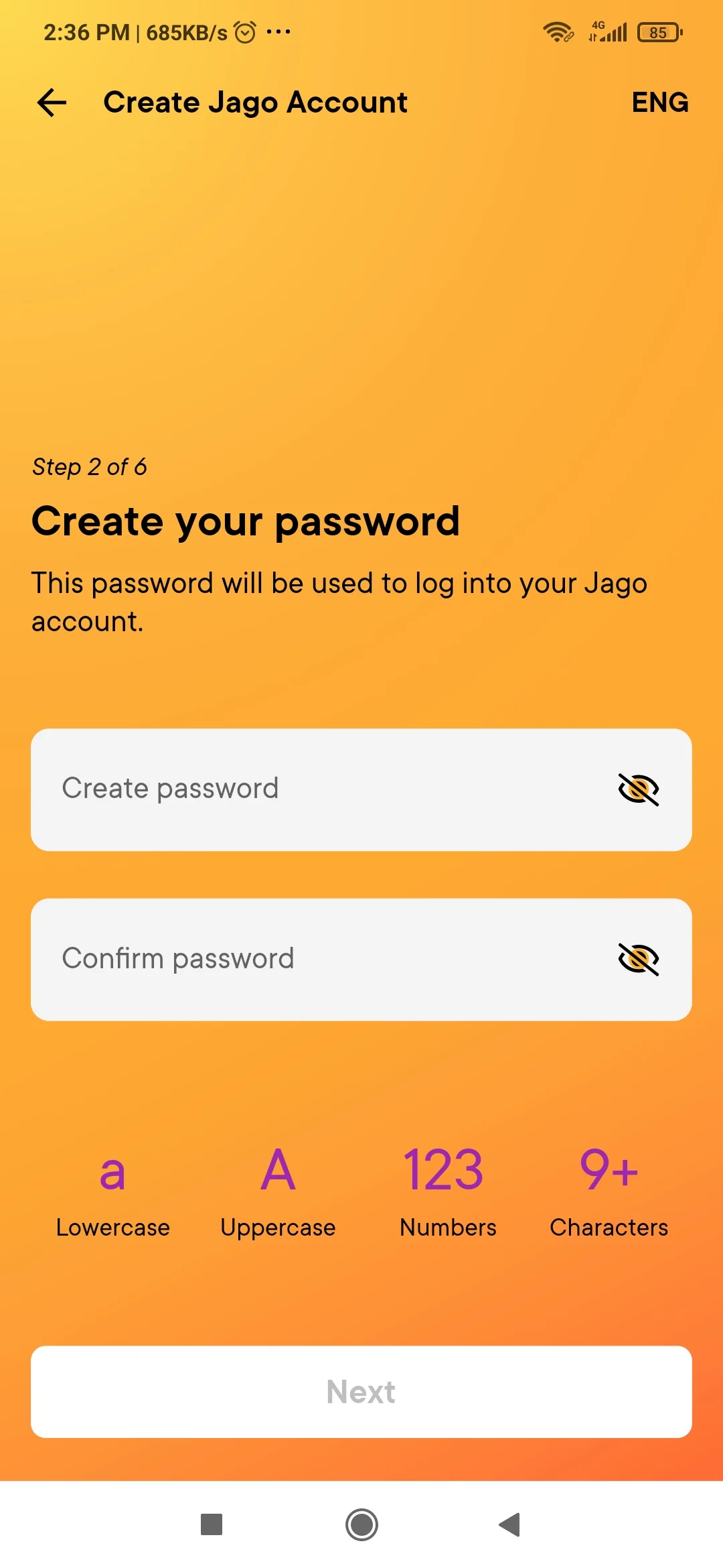buat password Bank Jago